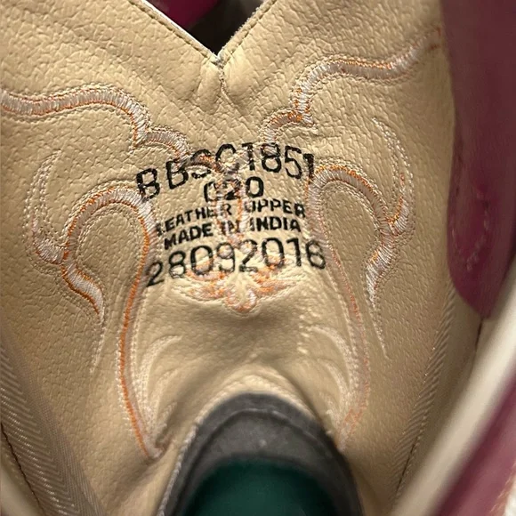 Old West Girls Leather Cowgirl Western Boots ~Size 3 (see measurements) - Picture 6 of 7